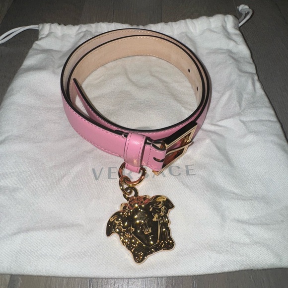 VERSACE Pink Belt (size 75cm- US waist 0-2) AUTHENTIC - Picture 1 of 10